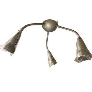 New Ikea TREAN spotlight brushed silver 3 flexible lights
